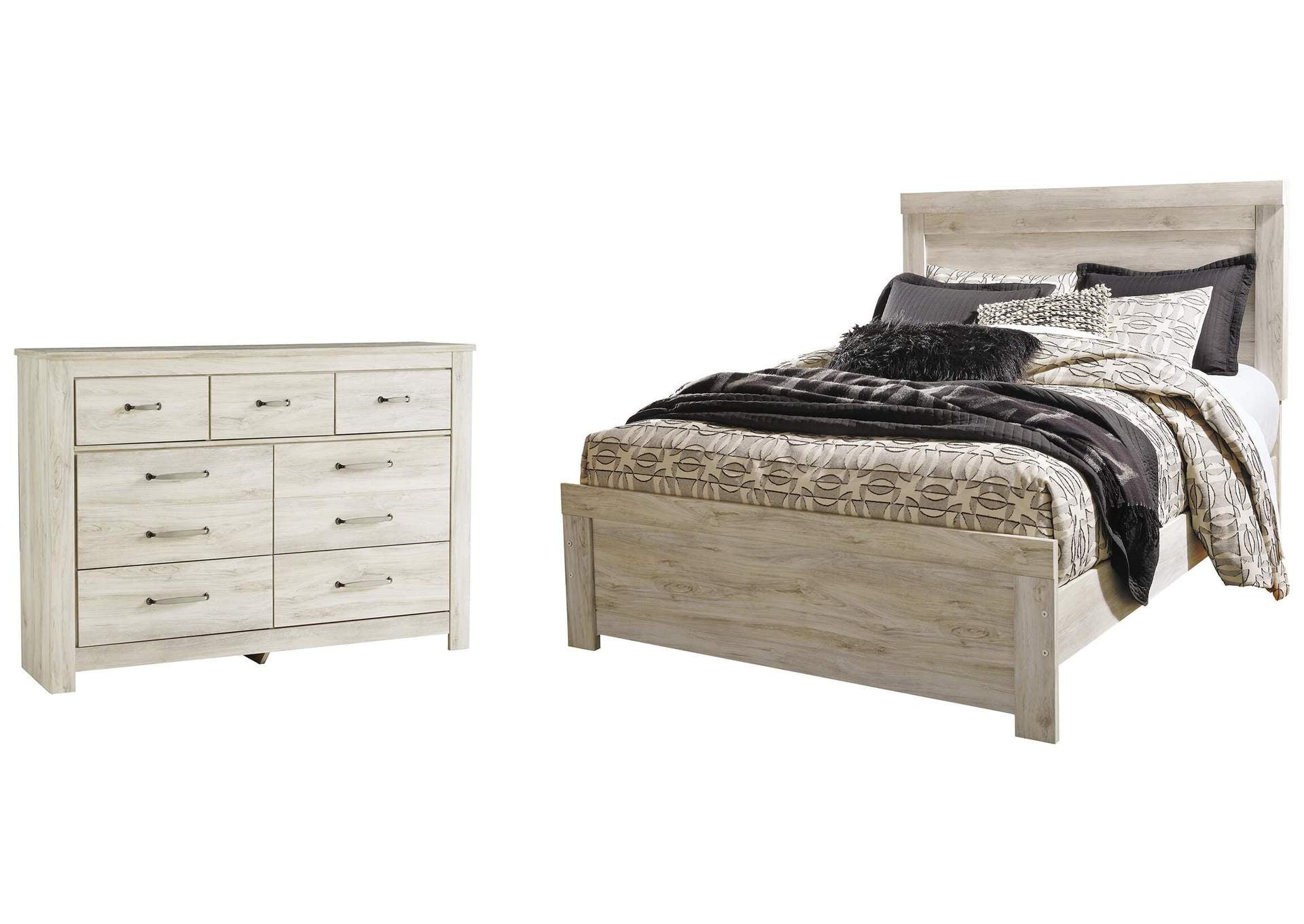 Bellaby Queen Crossbuck Panel Bed with Dresser