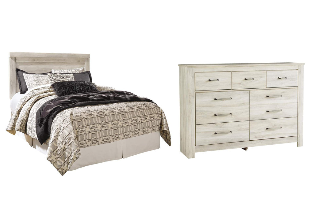 Bellaby Queen Panel Headboard Bed with Dresser
