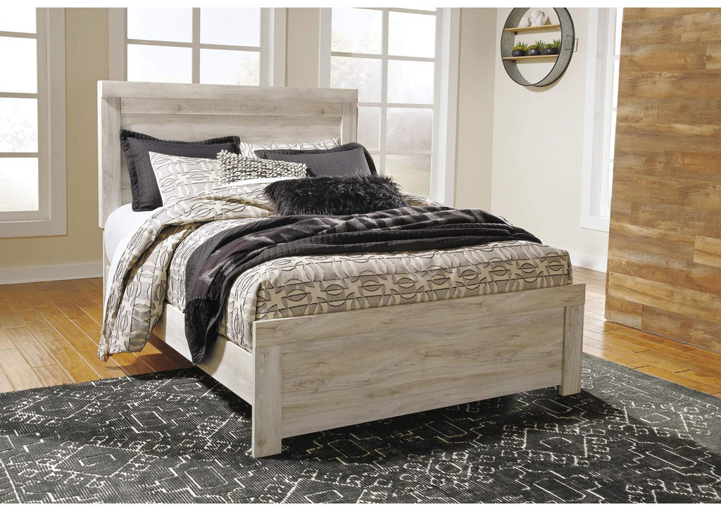 Bellaby Queen Panel Bed with Mirrored Dresser and Chest