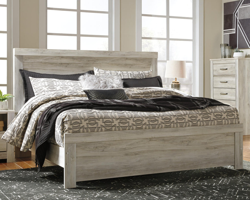 Bellaby King Panel Bed in Whitewash, lifestyle view