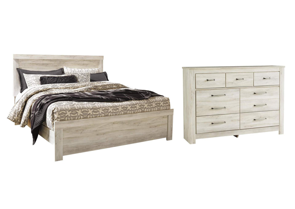 Bellaby King Panel Bed with Dresser