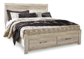 Bellaby King Platform Bed with 2 Storage Drawers with Dresser