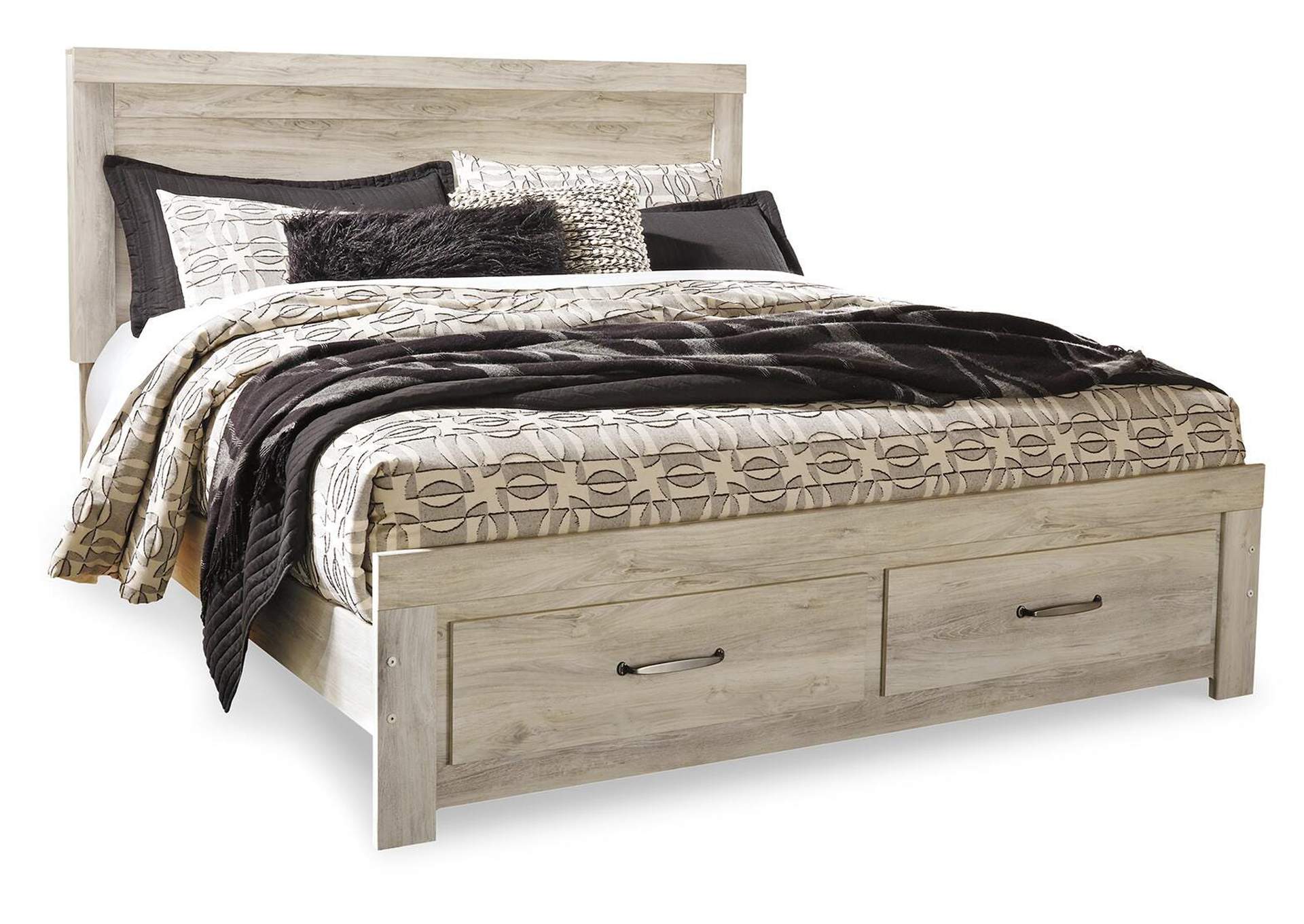 Bellaby King Platform Bed with 2 Storage Drawers with Dresser