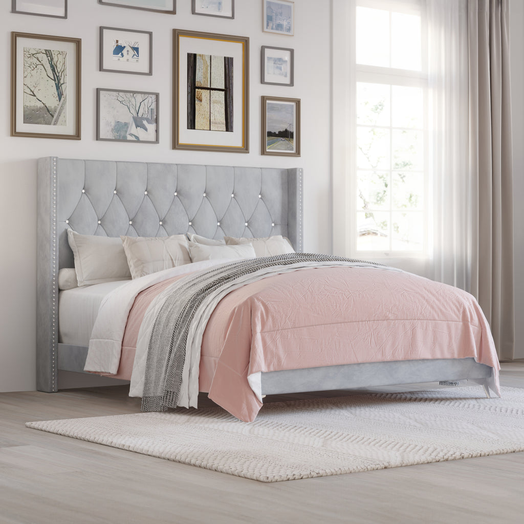 Huxley Hb, Fb King Bed - Gray