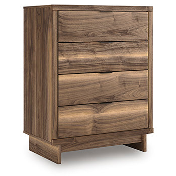 Chirason Chest of Drawers in Brown, angle view
