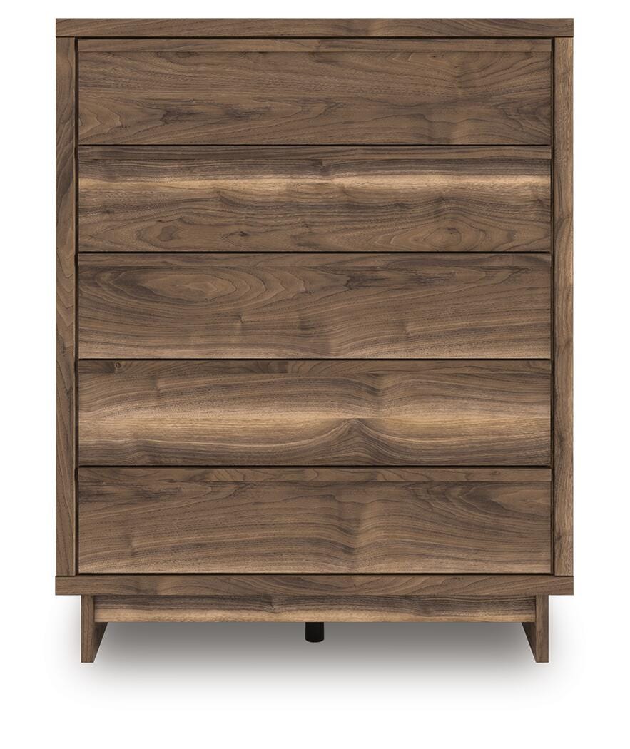 Chirason Wide Chest of Drawers in Brown, front view