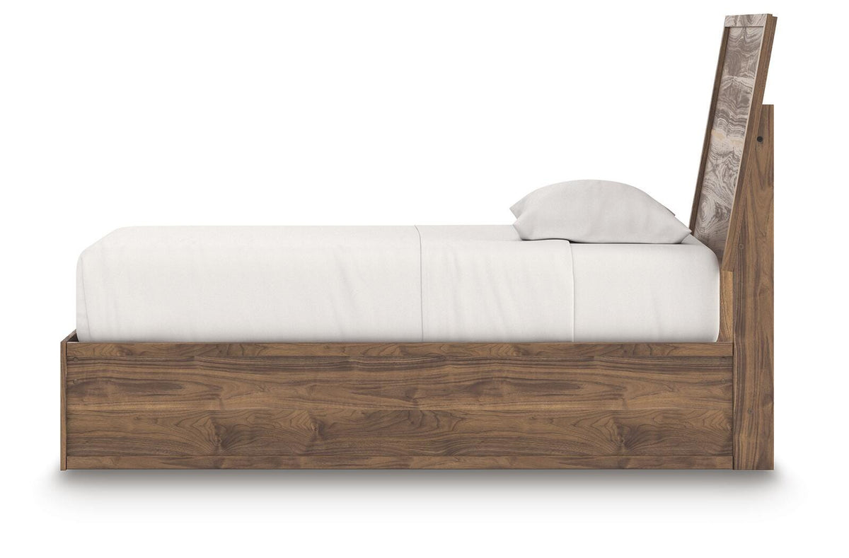 Chirason Twin Panel Bed in Brown, alternate side view