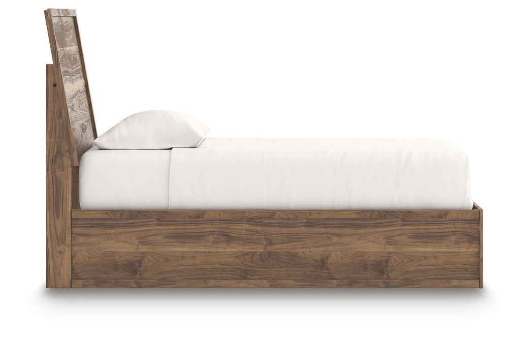 Chirason Twin Panel Bed in Brown, side view