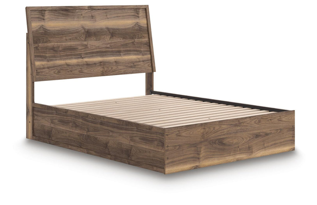 Chirason Queen Panel Bed in Brown, angle view