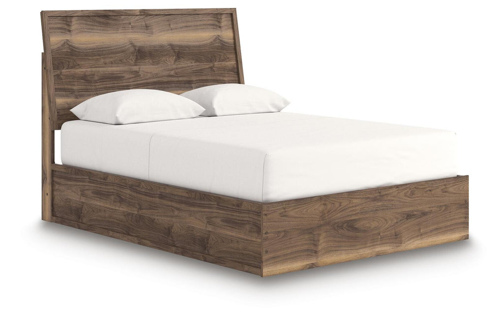 Chirason Queen Panel Bed in Brown, angle view