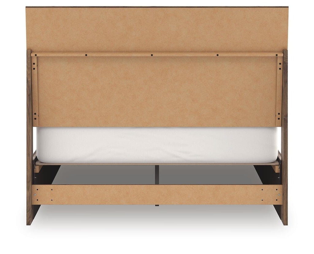 Chirason Queen Panel Bed in Brown, back view