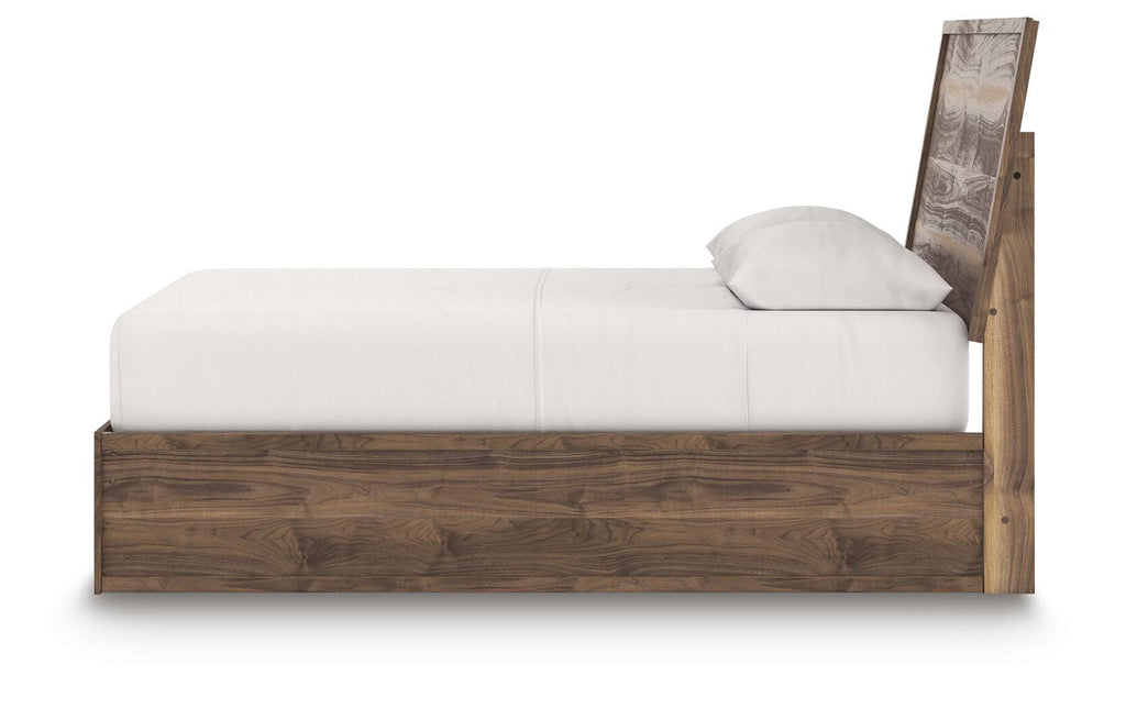 Chirason Queen Panel Bed in Brown, alternate side view