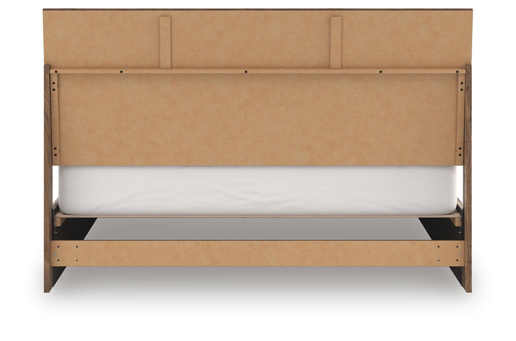 Chirason King Panel Bed in Brown, back view