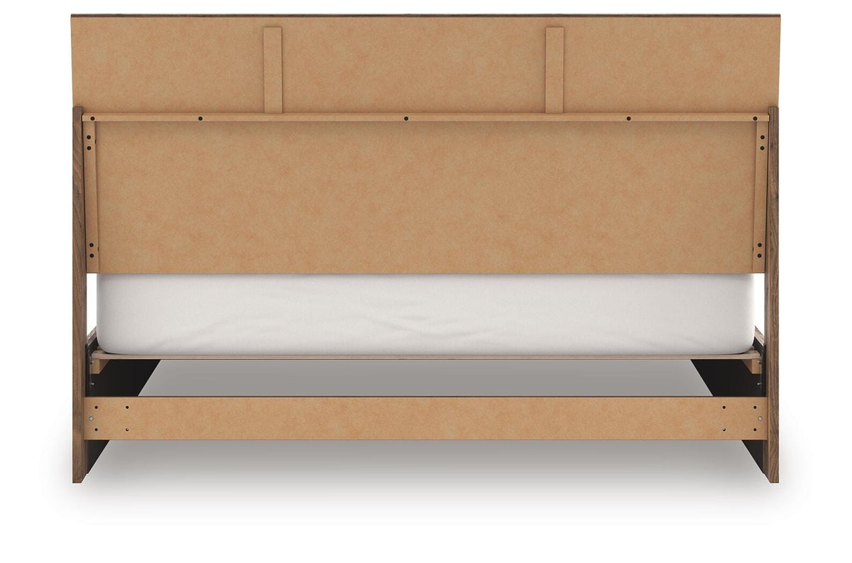 Chirason King Panel Bed in Brown, back view