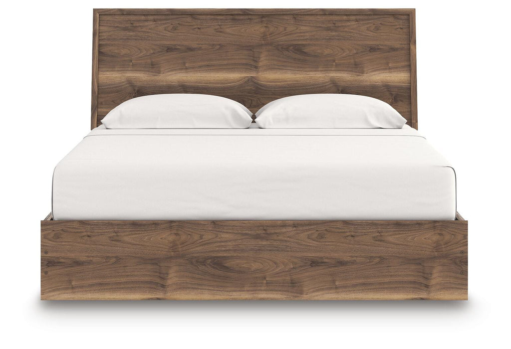 Chirason King Panel Bed in Brown, front view