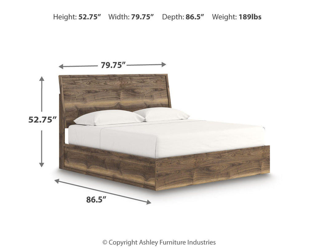 Chirason King Panel Bed in Brown, alternate view 8