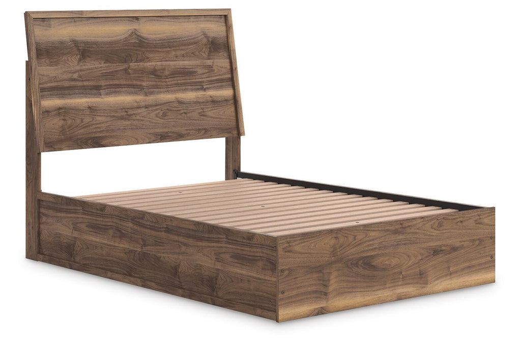 Chirason Full Panel Bed in Brown, angle view