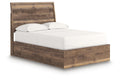 Chirason Full Panel Bed in Brown, angle view
