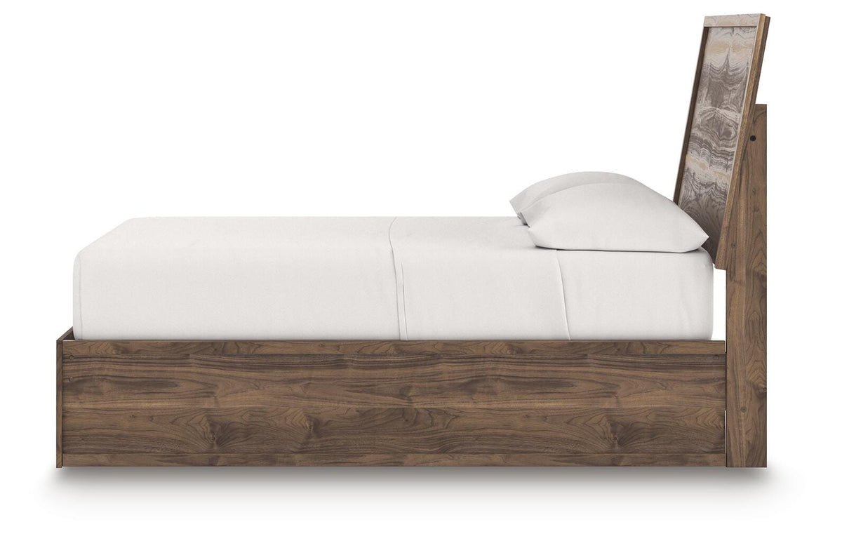 Chirason Full Panel Bed in Brown, alternate side view