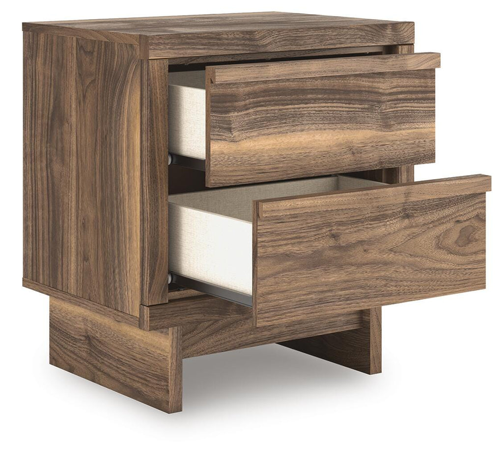 Chirason Nightstand in Brown, open view