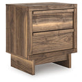 Chirason Nightstand in Brown, angle view