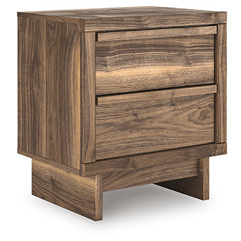 Chirason Nightstand in Brown, angle view