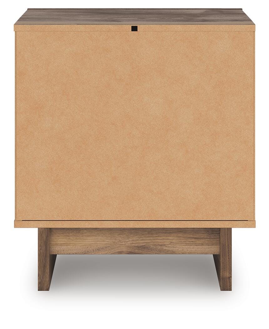 Chirason Nightstand in Brown, back view
