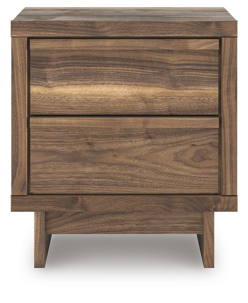 Chirason Nightstand in Brown, front view