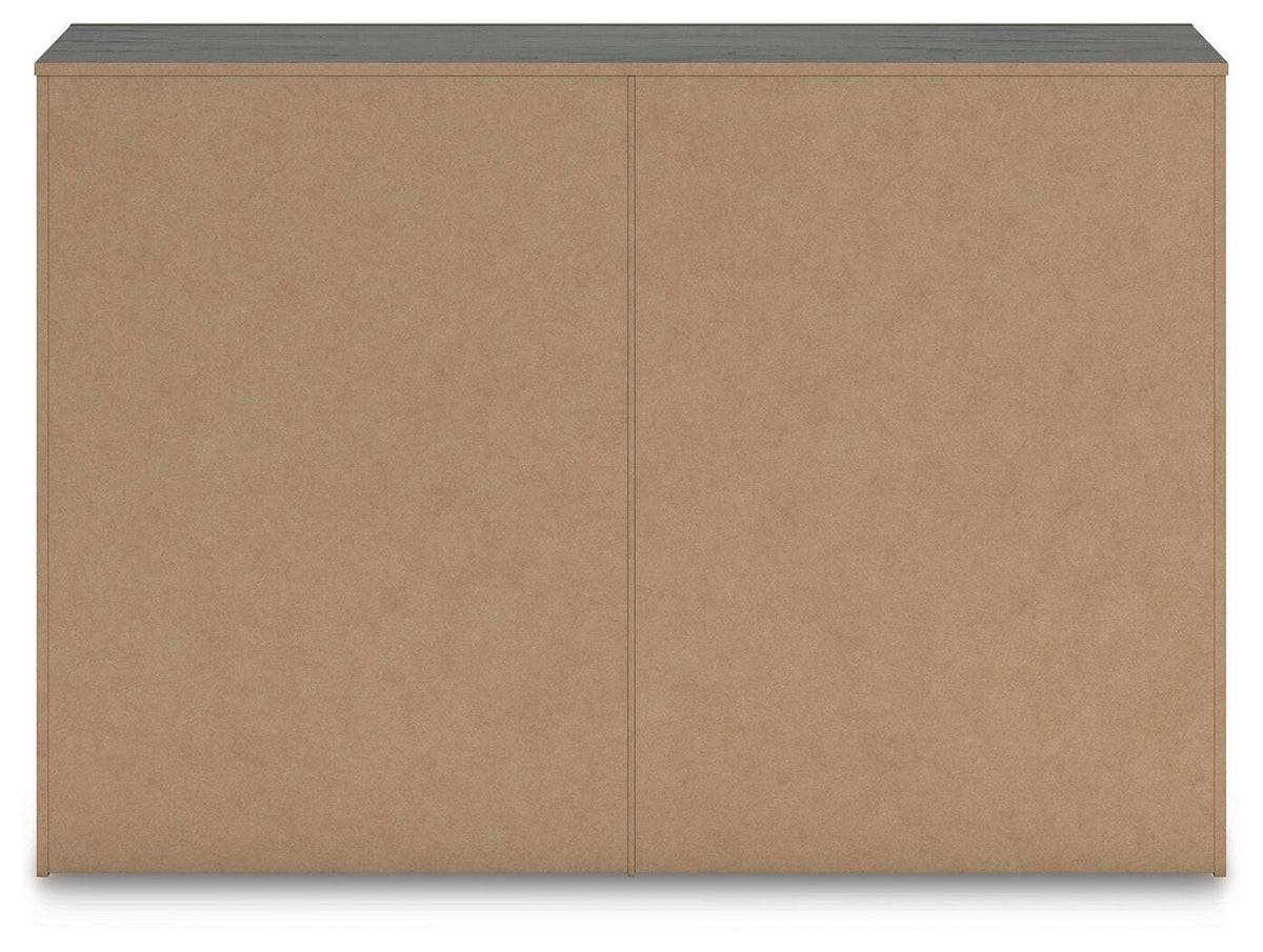 Fraluna Dresser in Charcoal, back view