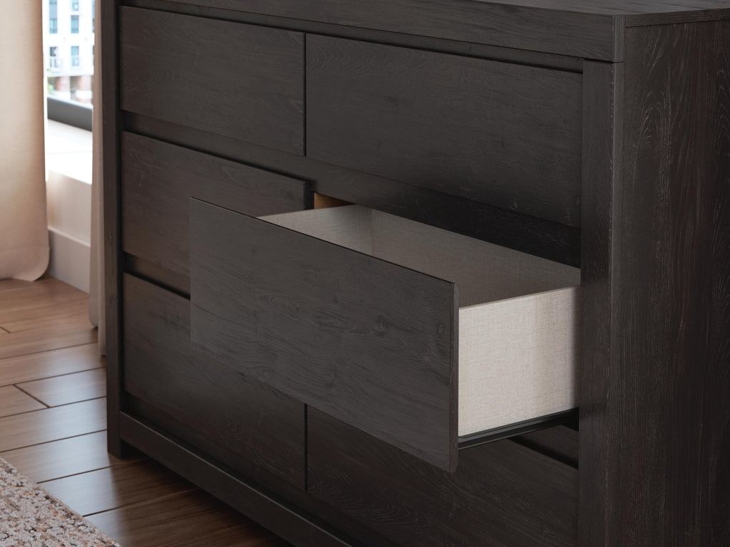 Fraluna Dresser in Charcoal, detail view