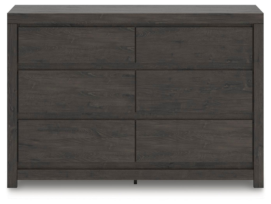 Fraluna Dresser in Charcoal, front view