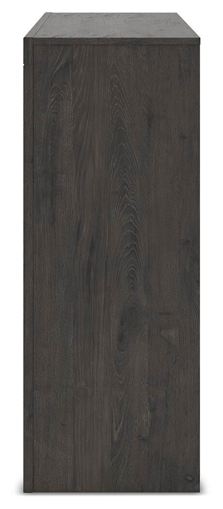 Fraluna Dresser in Charcoal, alternate side view