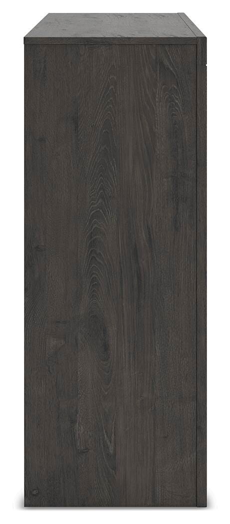 Fraluna Dresser in Charcoal, side view