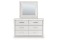 Birmonton Queen Upholstered Bed, Dresser and Mirror