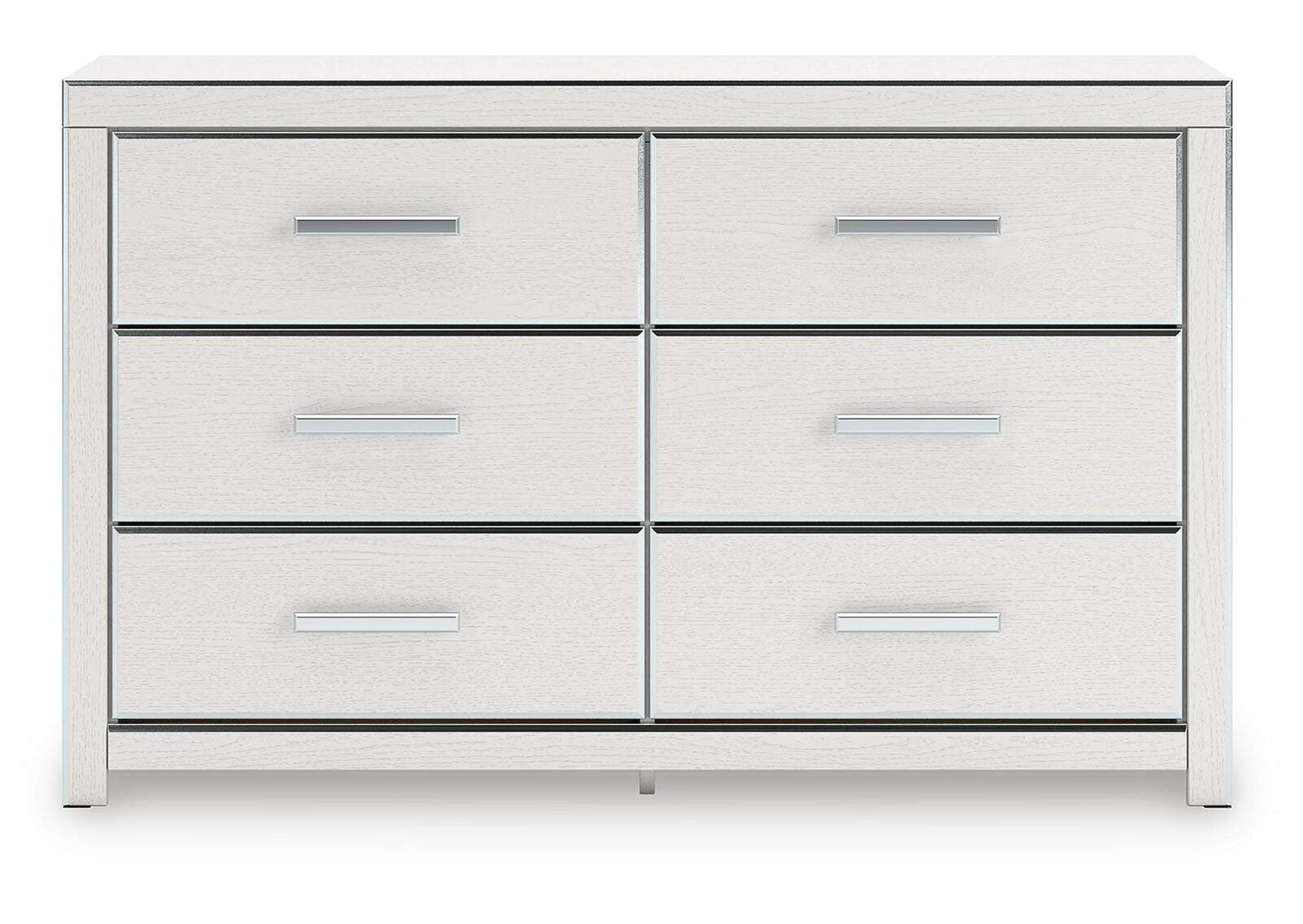 Birmonton King Upholstered Panel Platform Storage Bed and Dresser front view