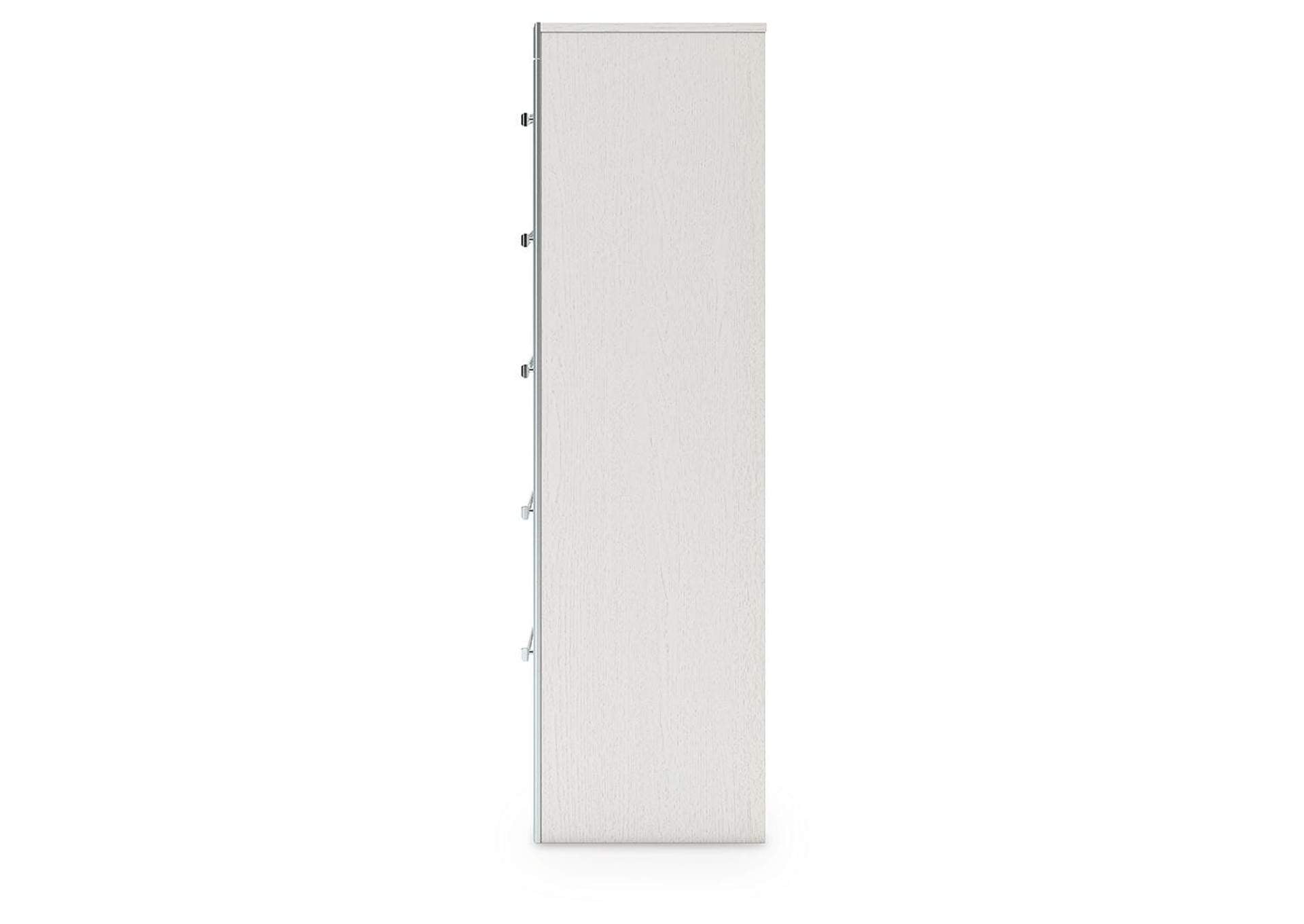 Birmonton King Upholstered Panel Bed, Dresser, Mirror, Chest and Nightstand side view