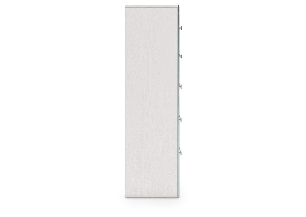 Birmonton King Upholstered Panel Platform Storage Bed, Dresser, Mirror and Chest side view
