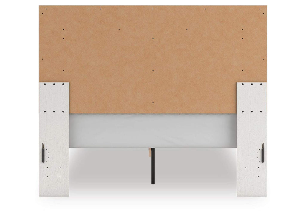 Birmonton Queen Upholstered Panel Platform Bed, Dresser and Nightstand