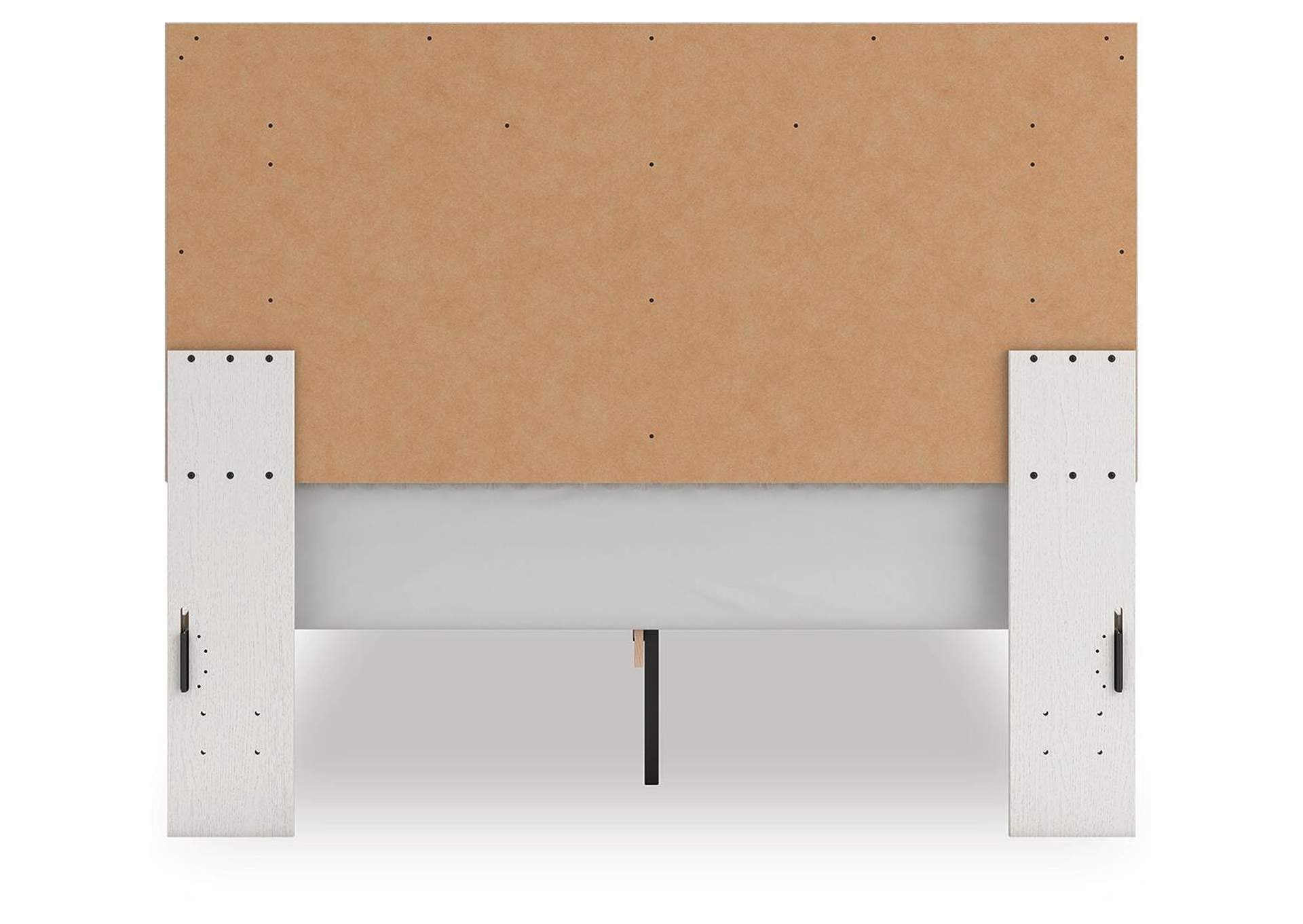 Birmonton Queen Upholstered Panel Platform Bed, Dresser and Nightstand