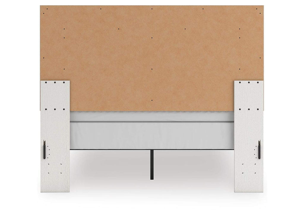 Birmonton Queen Upholstered Panel Bed, Dresser and Mirror