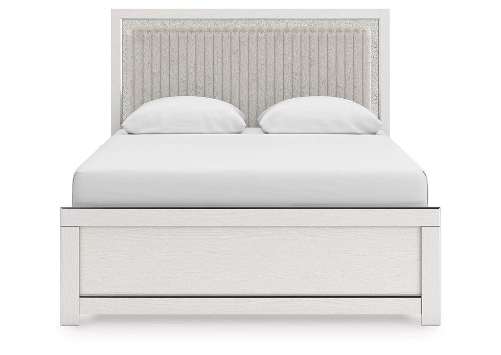 Birmonton Queen Upholstered Panel Bed and Dresser