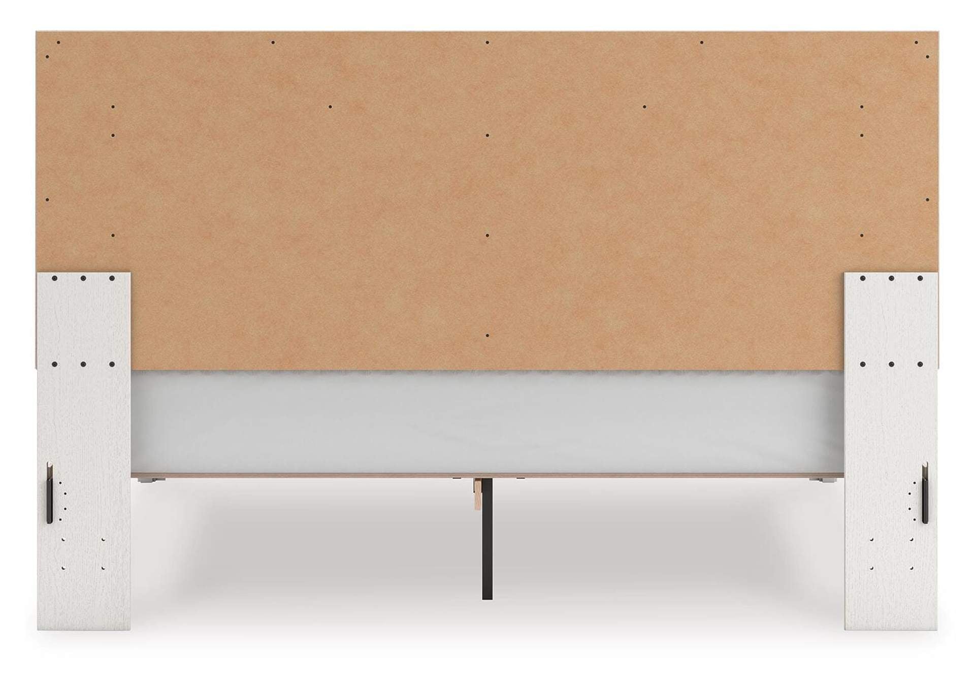 Birmonton King Upholstered Panel Platform Bed, Dresser, Mirror, Chest and Nightstand