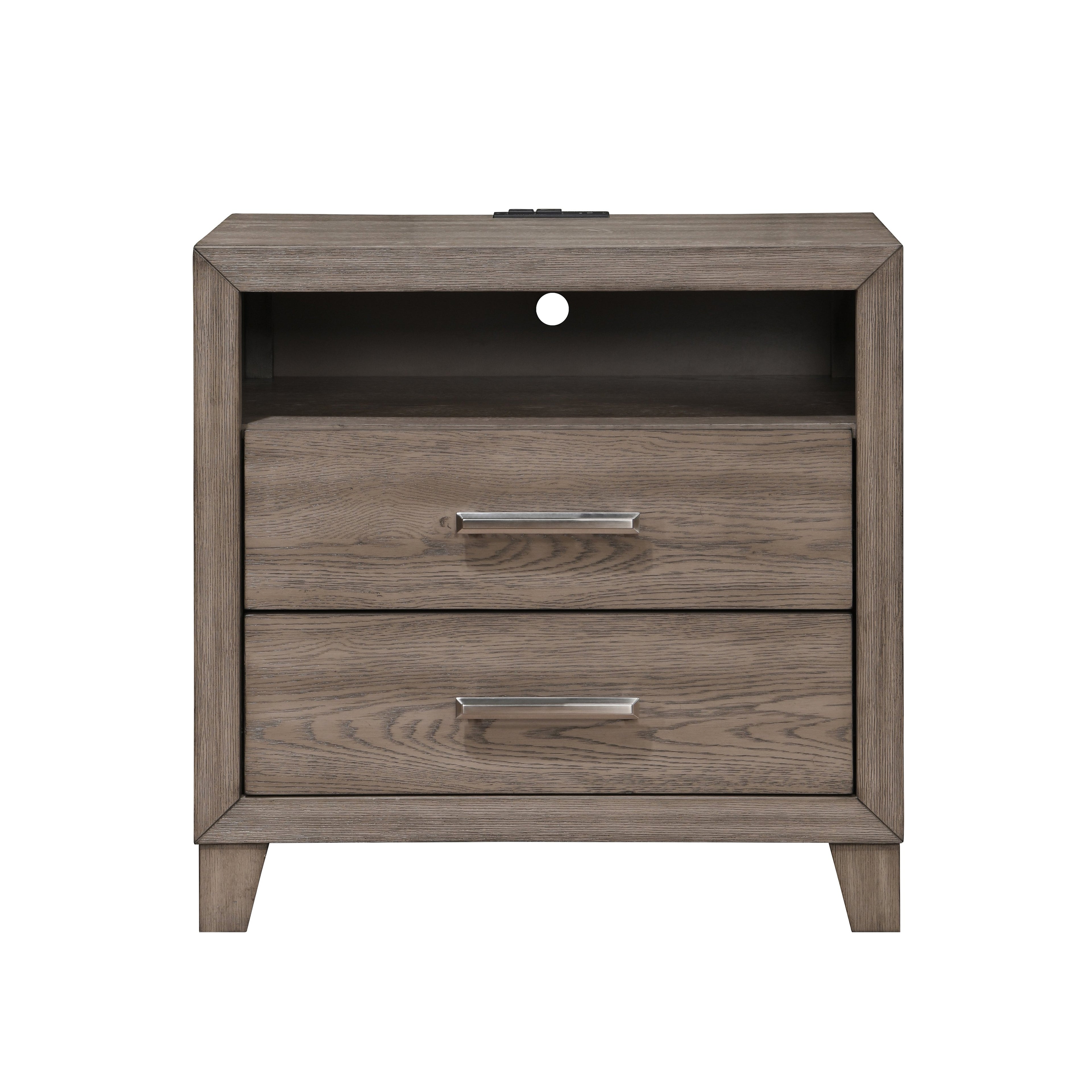 Harrisburg 2 Drawer Nightstand-Walnut