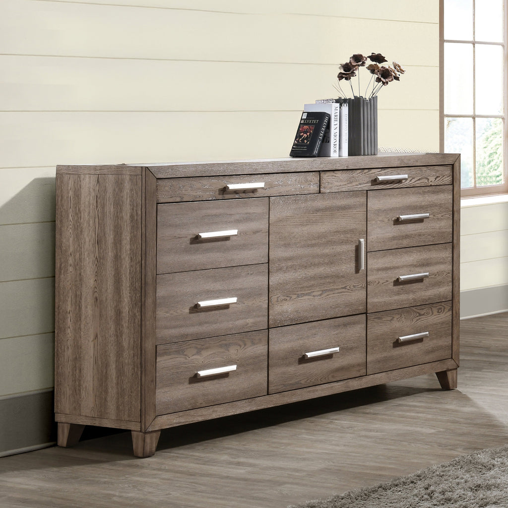 Harrisburg 9 Drawer Dresser-Walnut