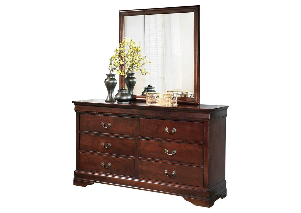 Alisdair Twin Sleigh Bed with Mirrored Dresser
