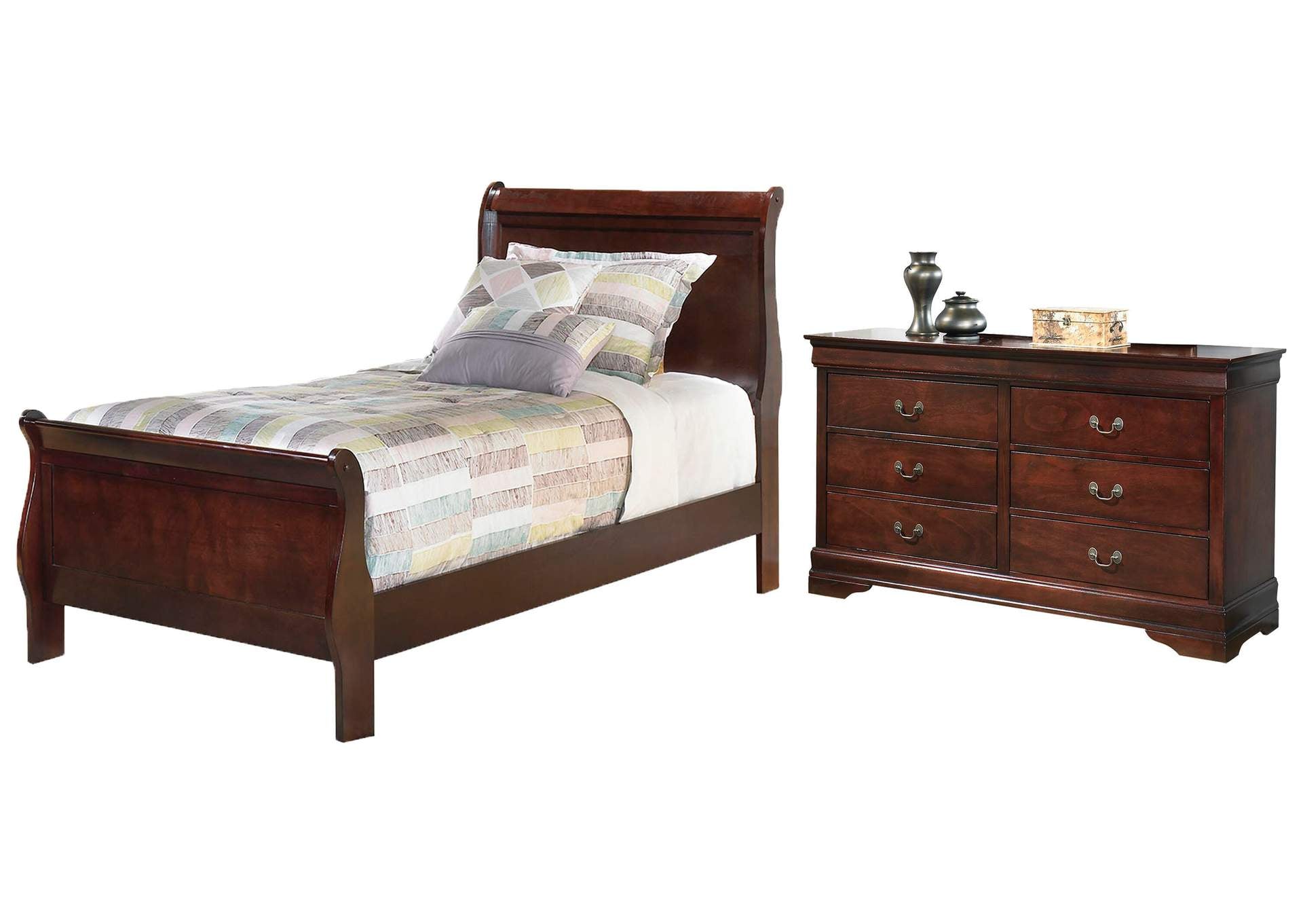 Alisdair Twin Sleigh Bed with Dresser