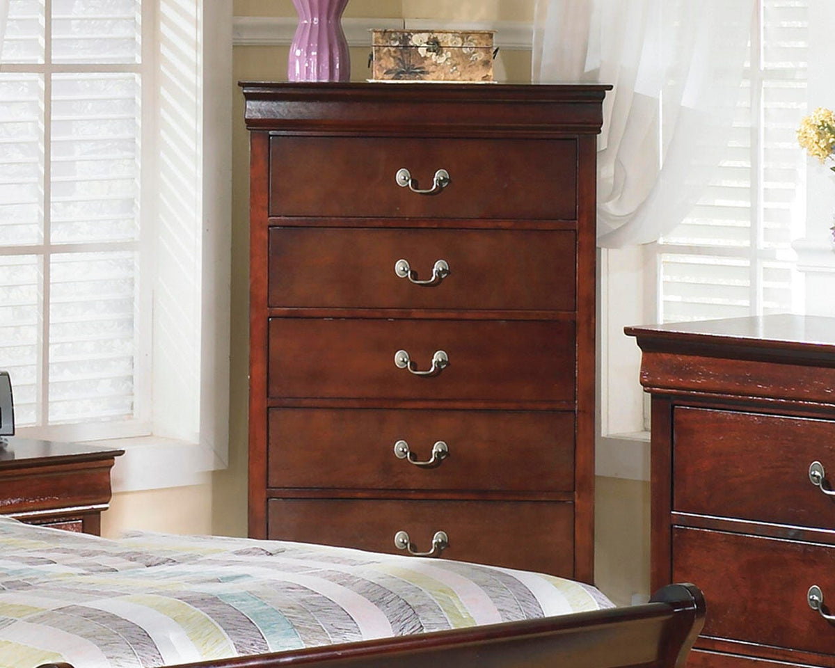 Alisdair Chest of Drawers in Reddish Brown, lifestyle view