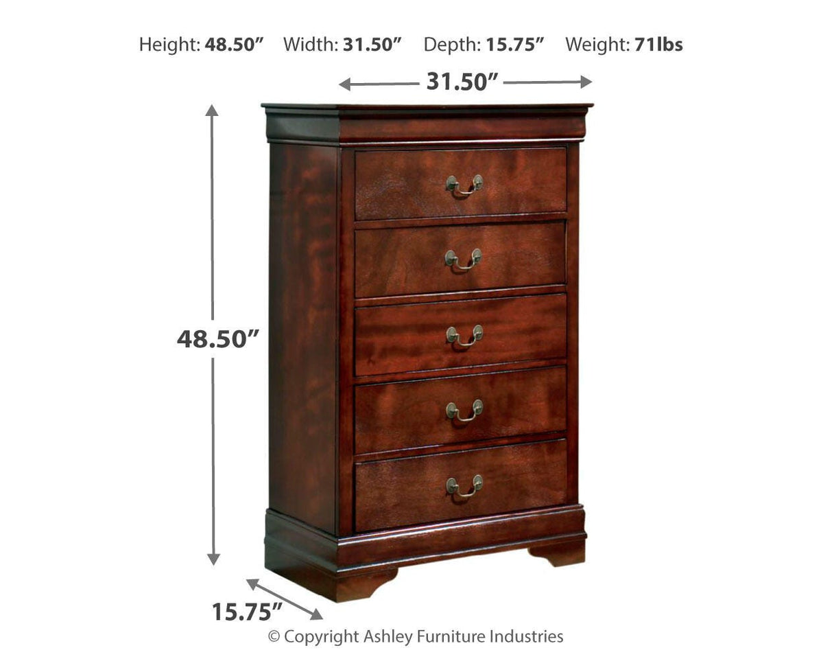 Alisdair Chest of Drawers in Reddish Brown, alternate view 5