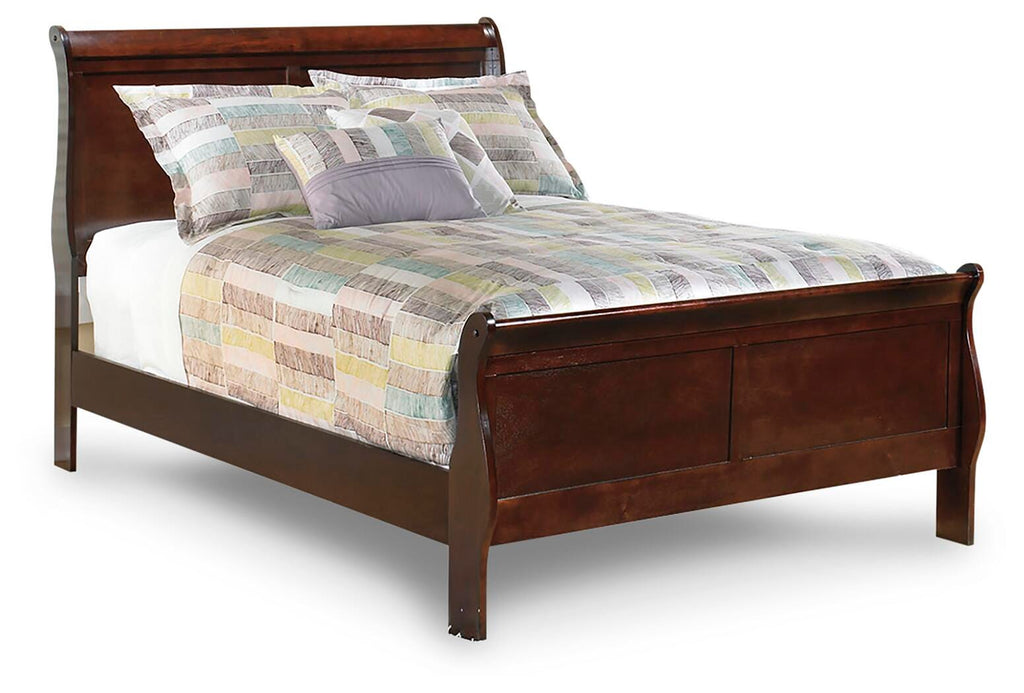 Alisdair Full Sleigh Bed in Reddish Brown, alternate view 2