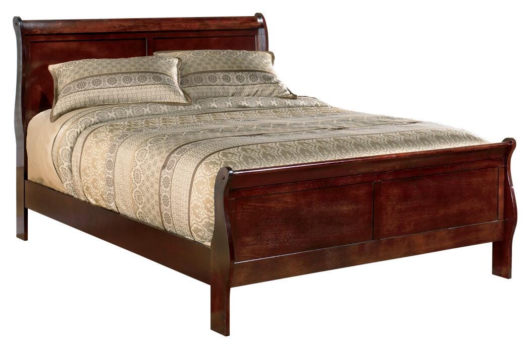 Alisdair King Sleigh Bed in Reddish Brown, alternate view 2